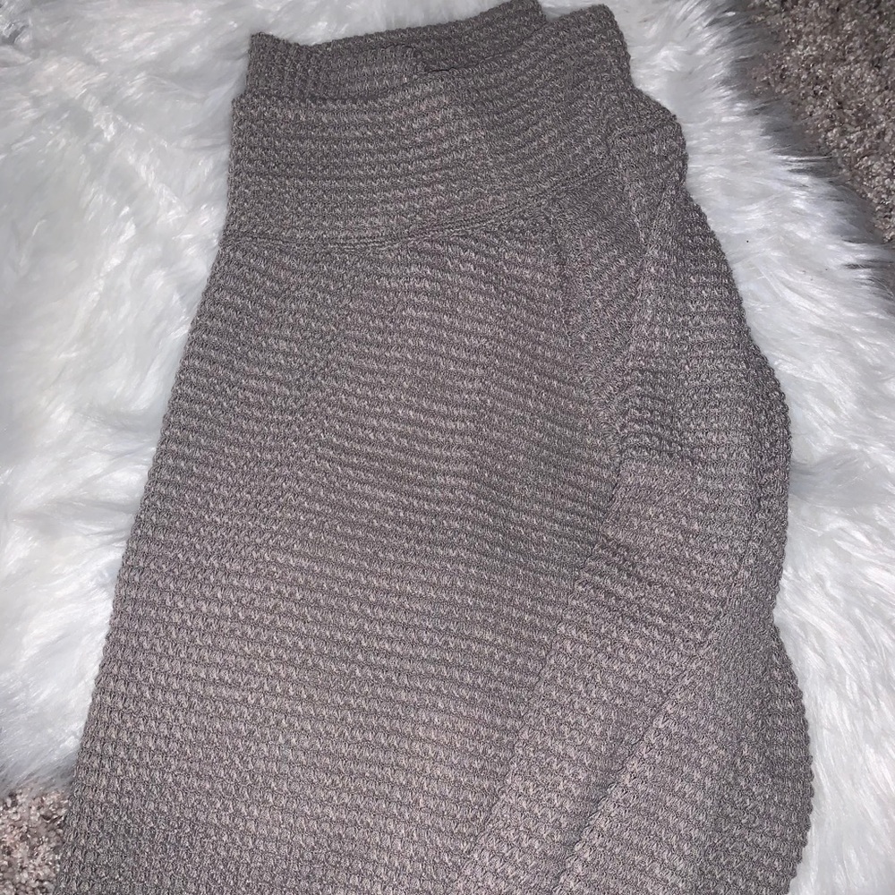 Waffle Knit off the shoulder tunic